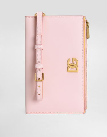 Tegnebog Dolce & Gabbana Dolce & Gabbana Calfskin Passport Holder with DG Logo Lyserød | BI3336A9M758B407, 1