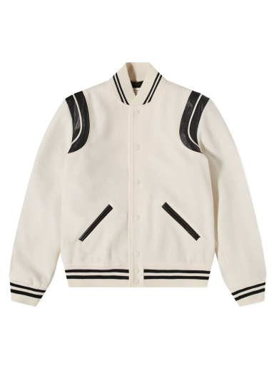 Jakke Saint Laurent Classic Teddy Jacket Hvid | 354718Y213Q-9502
