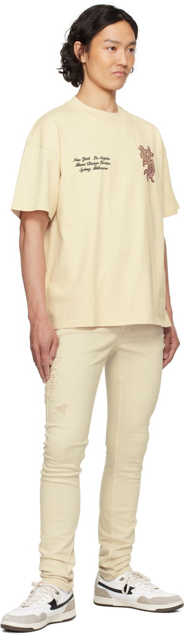 T-shirt Ksubi Ksubi Playoff Ekcess Short Sleeve T-Shirt Beige | MSP25TE037, 3