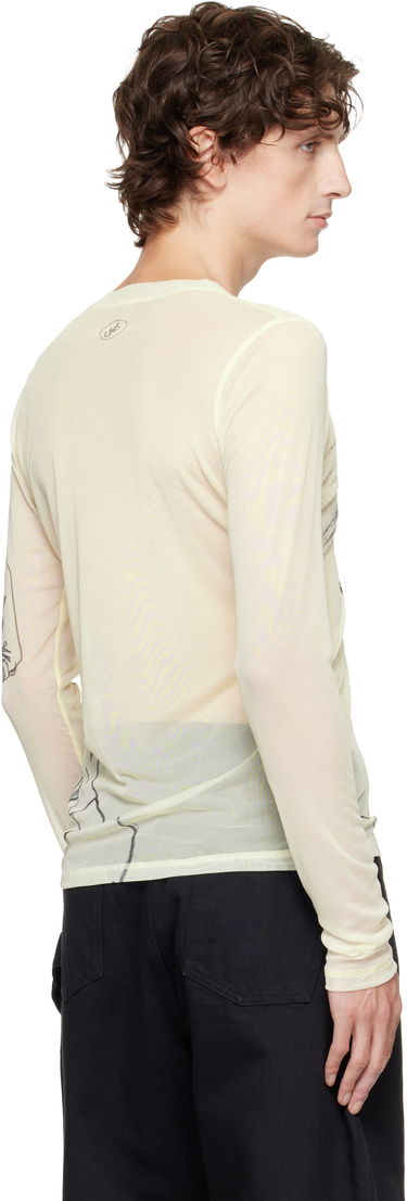 T-shirt JW Anderson Long Sleeve Graphic Underpinning T-shirt Gul | JO0234-PG1814, 2