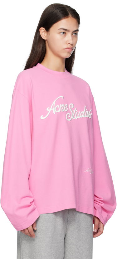 Sweater Acne Studios Acne Studios Logo Long Sleeve T-Shirt Blå | CL0339-, 4