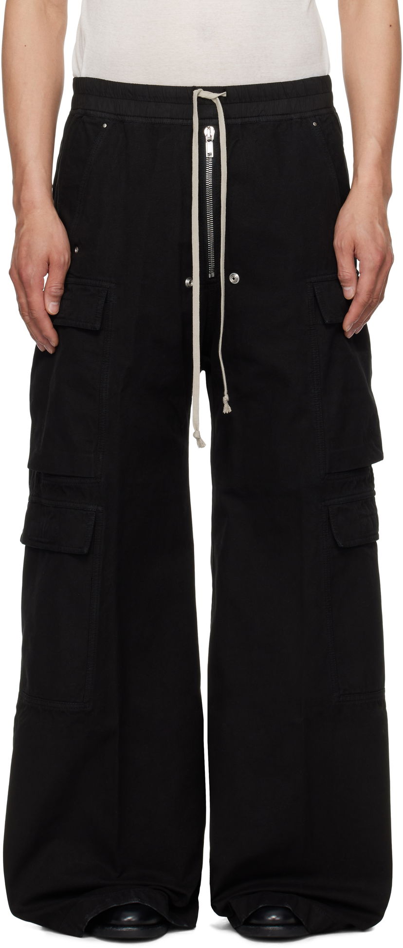 Cargo bukser Rick Owens Rick Owens DRKSHDW Hollywood Double Cargo Jumbo Belas Pants Sort | DU01E3398 CVS