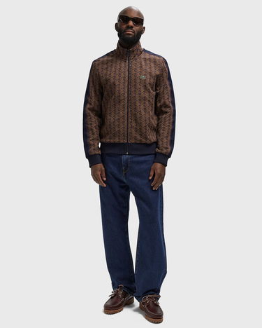 Sweatshirt Lacoste Monogram Pattern Full-Zip Track Sweatshirt with Side Stripes Flerfarvet | SH1368-9I4, 2