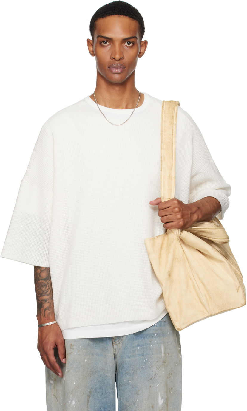 T-shirt Fear of God Fear of God ESSENTIALS Waffle Short Sleeve T-Shirt Hvid | 192SP256154F