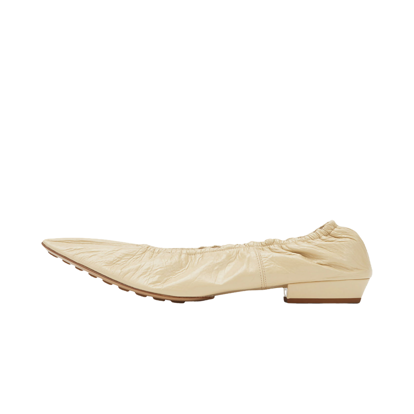 Sneakers og sko Bottega Veneta Leather Ballet Flats Beige | 652273VBP102624