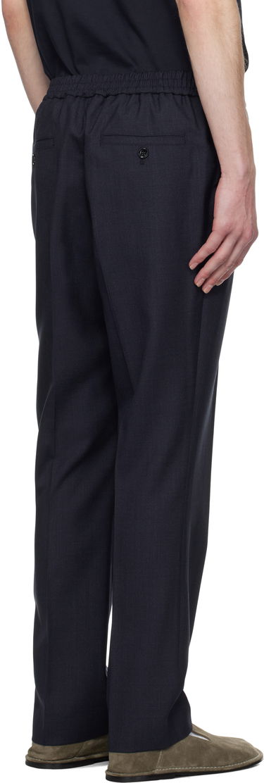 Bukser AMI AMI Paris Elasticated Waist Trousers Mørkeblå | HTR226.WV0043, 2