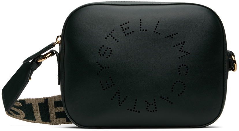 Skuldertaske Stella McCartney Stella McCartney Logo Crossbody Bag Grøn | 700266W8542