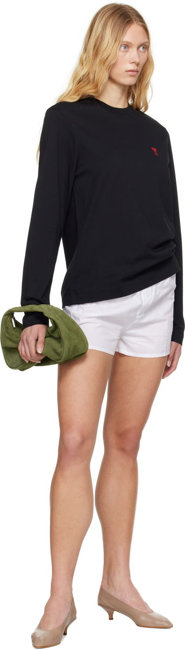 T-shirt AMI AMI de Coeur Long Sleeve T-Shirt Sort | BFUTS235.724, 3