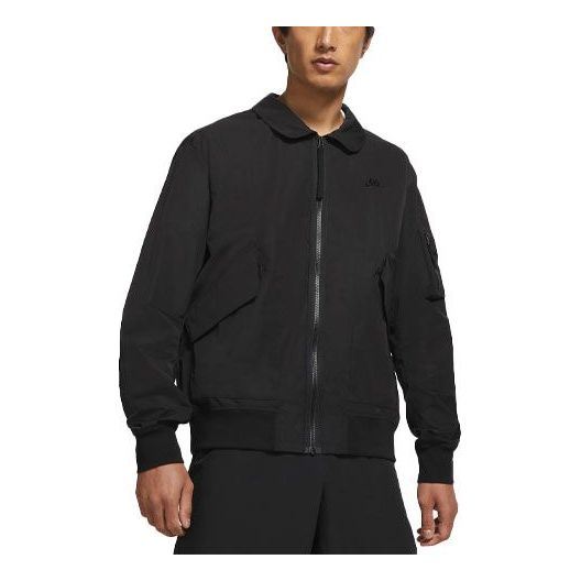 Bomberjakke Nike Sportswear Woven Lapel Jacket Sort | CZ9895-010
