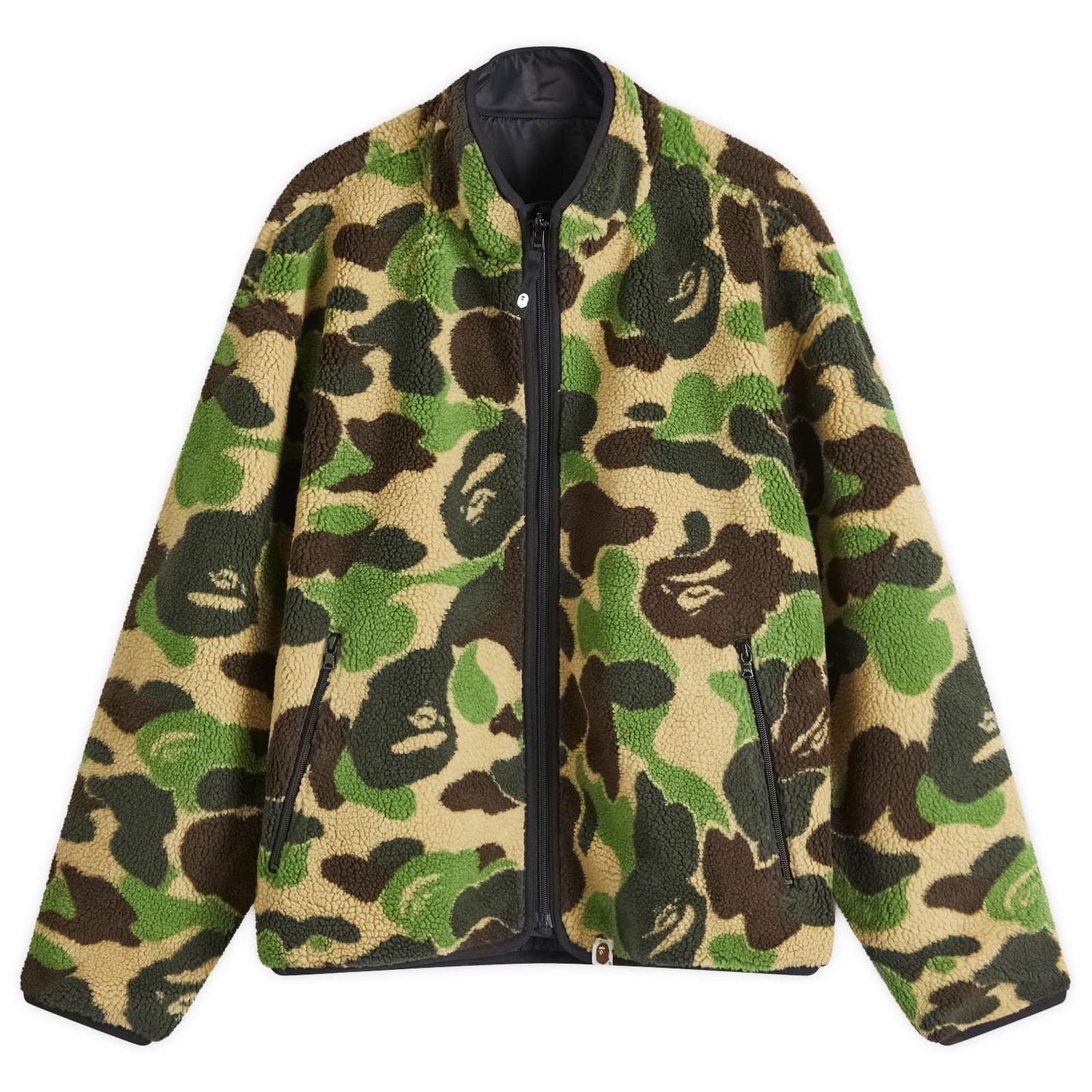 Jakke BAPE Reversible Camo Boa Jacket Grøn | 001LJK801010M-GRN, 0