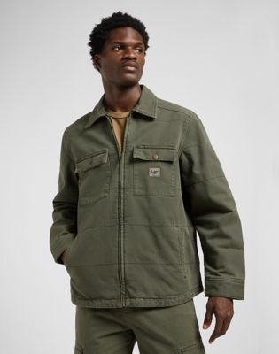Jakke Lee Workwear Regular Quilted Jacket Size XXL Grøn | 112370467, 0