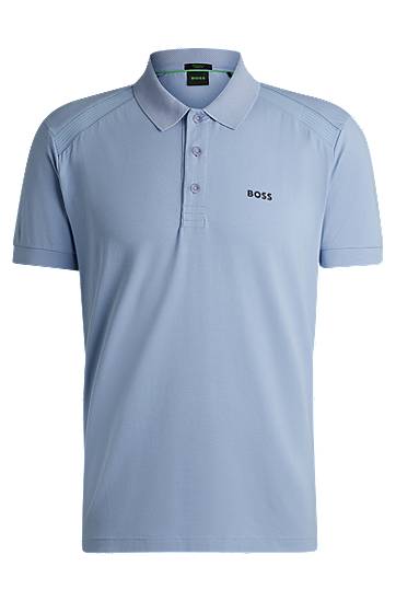 Polo skjorte BOSS Stretch Cotton Polo Shirt with Tape Inserts Blå | 50519855, 0