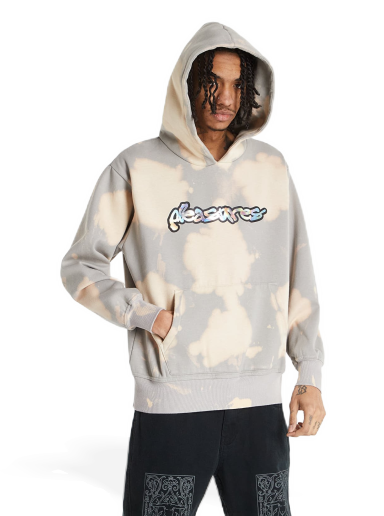 Sweatshirt Pleasures Decay Hoodie Beige | P22SP029 bleach