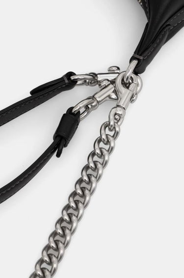 Skuldertaske Coach Leather Shoulder Bag with Chain Strap Sort | CW640, 3