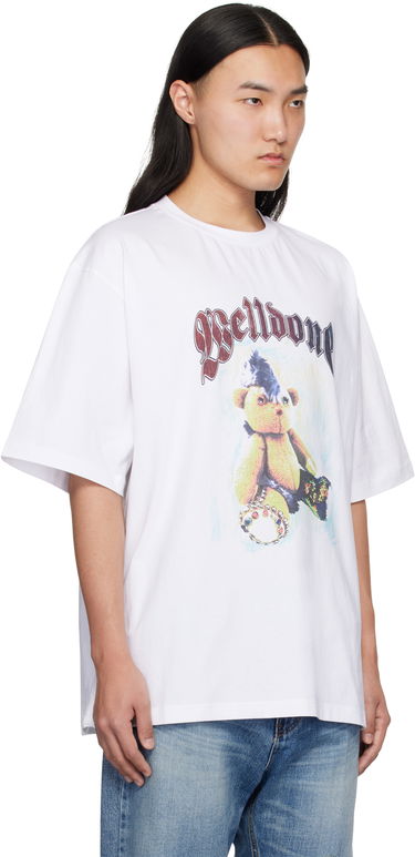 T-shirt We11done We11done Punk Teddy Graphic T-Shirt Hvid | WD-TT0-25-747-U-WH, 4