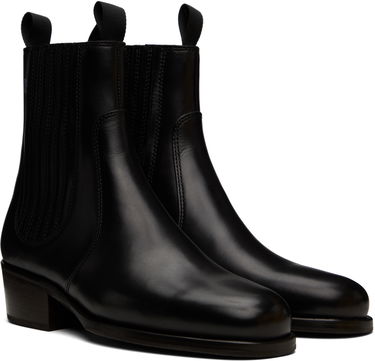 Sneakers og sko LEMAIRE Chelsea Leather Boots Sort | FO0121 LL0106, 3