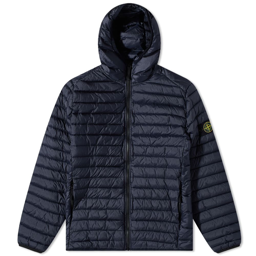Puffer jakke Stone Island Lightweight Hooded Down Jacket Mørkeblå | 771540324-V0020, 0
