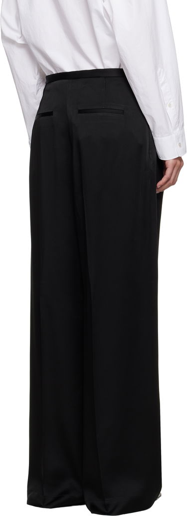 Bukser Róhe Relaxed Drawstring Satin Trousers Sort | 416-30-125, 2