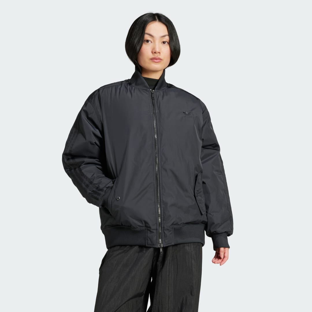Bomberjakke adidas Performance Oversized SST Bomber Jacket Sort | IW8422, 0