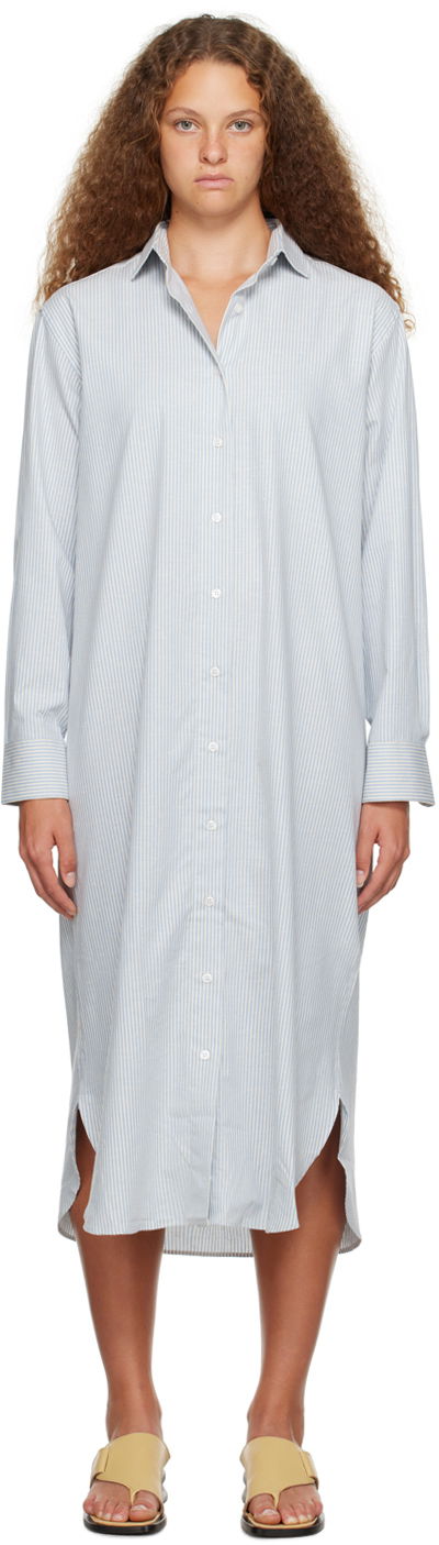 Kjole Baserange Ole Midi Shirt Dress Blå | DROL-OC-000