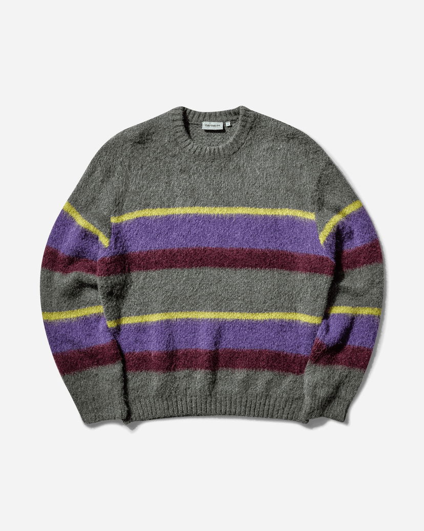 Sweater Carhartt WIP Merton Sweater Sundling Stripe Grå | I033916 2C7XX