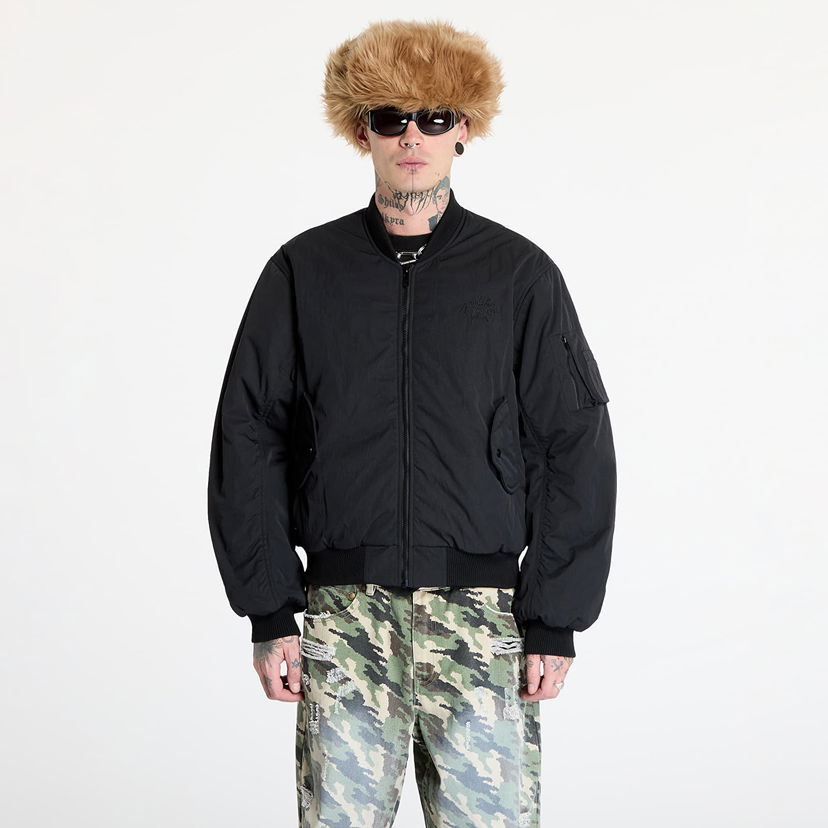 Bomberjakke Footshop PROSTO x Oversized Bomber Jacket Sort | FTSHP_412