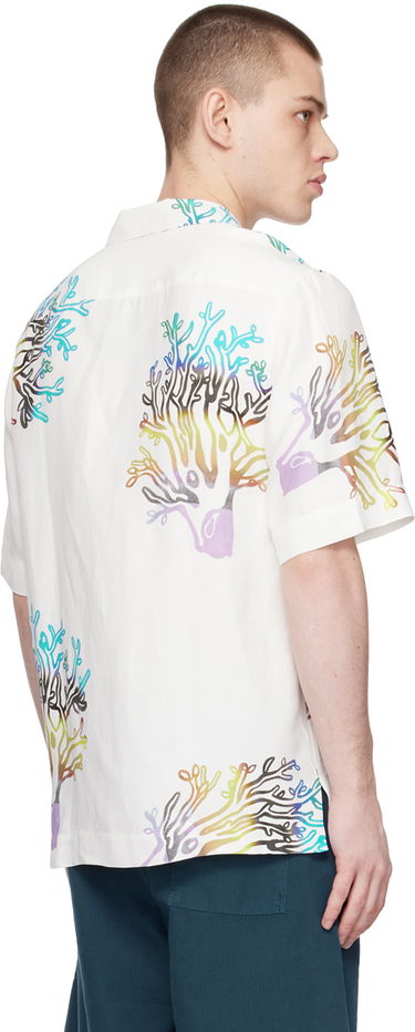 Skjorte Paul Smith Paul Smith Coral Print Resort Shirt Hvid | M1R-905U-K01924-02, 2