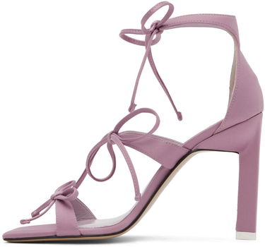 Tilbehør The Attico Attico Aria Lace-Up Heeled Sandals Lilla | 227WS518 V015, 2