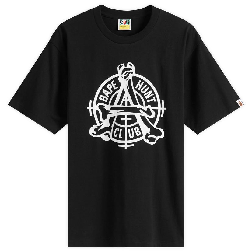 T-shirt BAPE Bathing Ape Hunt Club Tee Small Sort | 001TEL801053M-BLK
