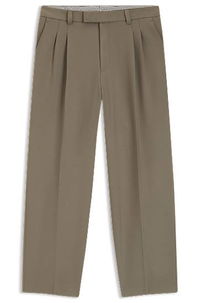 Relaxed Fit Double Pleat Trousers