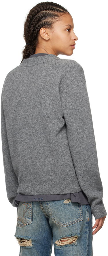 Sweater We11done We11done Patch Pocket Cardigan Grå | WD-KC3-23-621-U-CH, 2