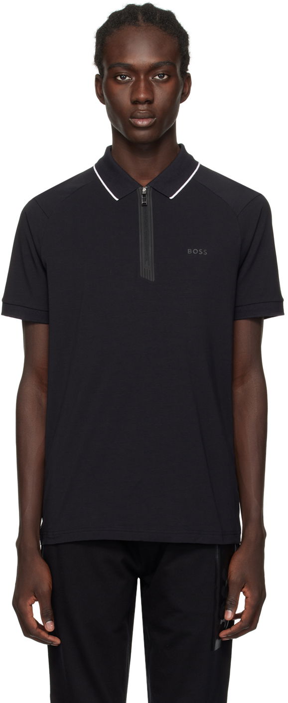 Polo skjorte BOSS Slim-Fit Polo Sort | 50505800