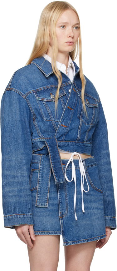 Jakke Alexander Wang Alexander Wang Regen Cotton Wrapped Denim Jacket Blå | 4DC2252676, 1