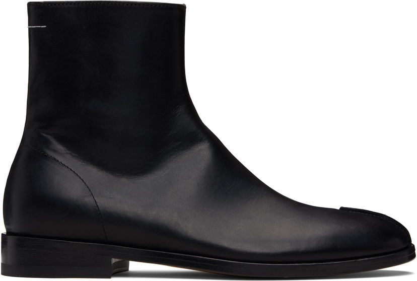 Sneakers og sko Maison Margiela MM6 Maison Margiela Shiny Vegetable Tanned Leather Trunk Boots Sort | S59WU0262 P5000