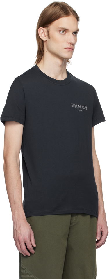 T-shirt Balmain Balmain Vintage Gel T-Shirt Sort | EH0EF000BC98, 1