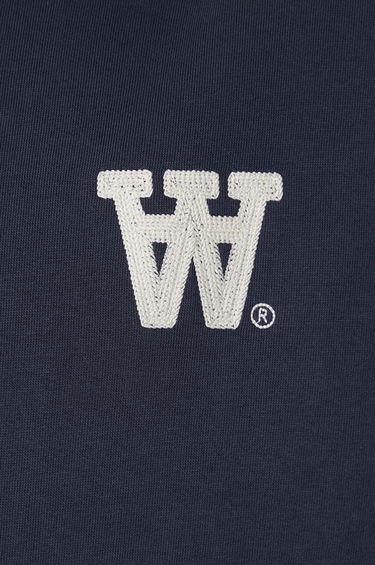 Sweatshirt WOOD WOOD Wood Wood Cass AA Moss Embroidery Hoodie Mørkeblå | 10285606.2424, 5
