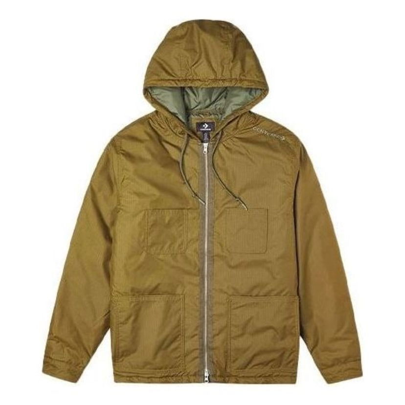 Parka Converse Men's Quilted Hooded Chore Coat Grøn | 10021637-A02