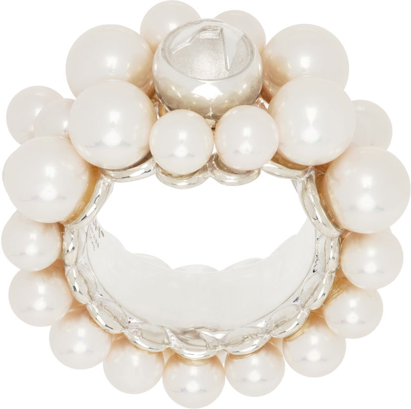 Ring Ambush AMBUSH Pearl Mix Ring Hvid | BWOC005F24SIL0017200