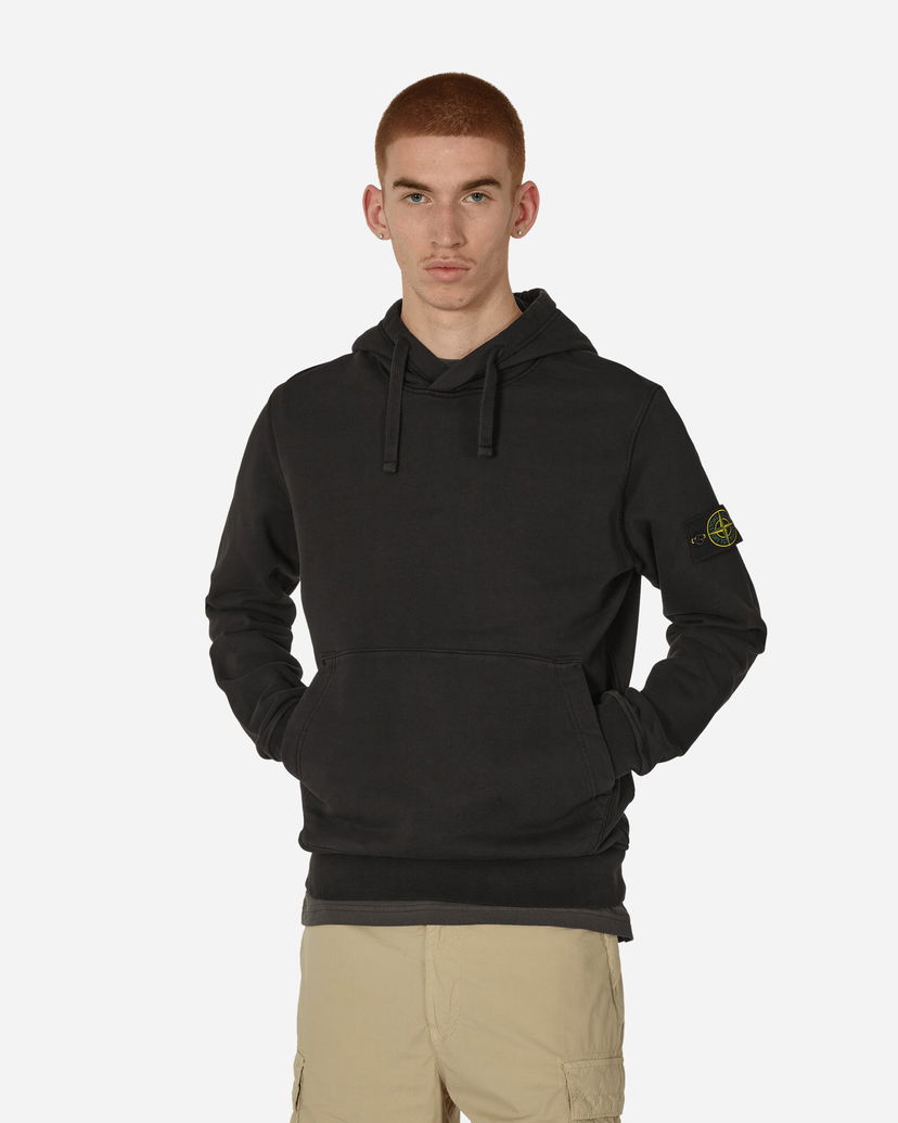 Sweatshirt Stone Island Garment Dyed Hooded Sweatshirt Sort | 801564151 A0029