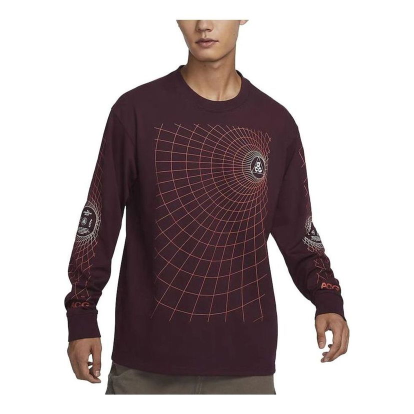 T-shirt Nike ACG ACG Manhole Long Sleeve T-Shirt Rød | FJ1134-681