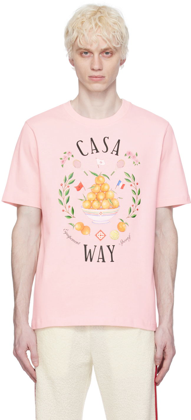 T-shirt Casablanca SSENSE x 'Casa Way' T-Shirt Lyserød | MPS24-JTS-001-20