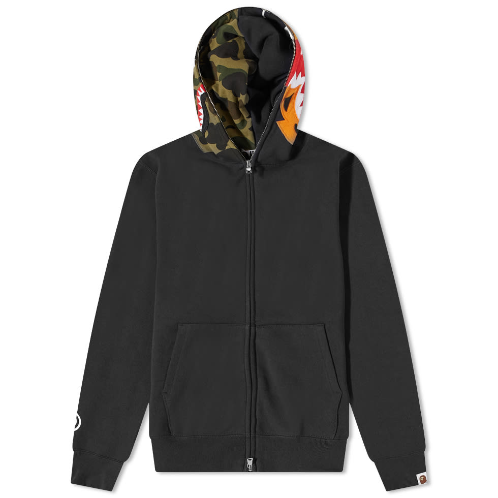 Sweatshirt BAPE A Bathing Ape Crazy Face Full Zip Hoody Sort | 001ZPI801010M-BLK, 0
