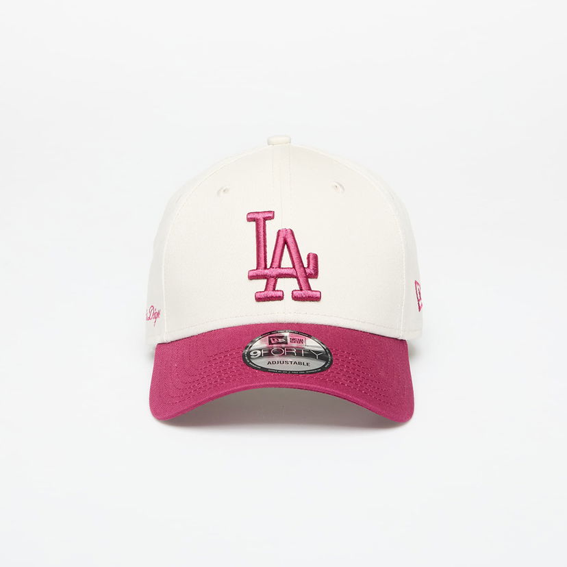 Kasket New Era Los Angeles Dodgers 9FORTY Side Script Adjustable Cap Hvid | 60667556