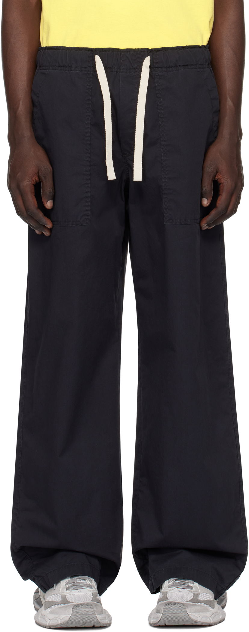 Cargo bukser Palm Angels Loose Fit Cargo Pants Sort | PMCA117S25FAB0011010