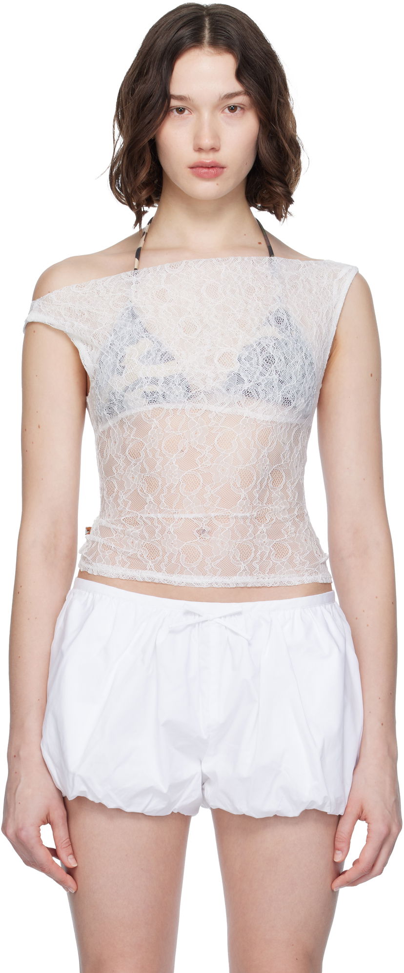Tanktop Miaou Miaou Lani Lace Top Hvid | 7114SLCDOV
