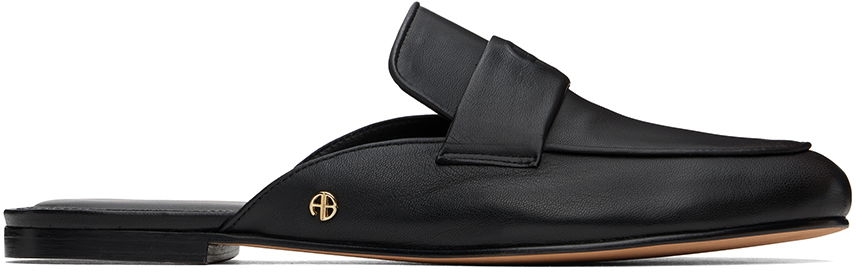 Tøj Anine Bing Anine Bing Corinne Leather Mules Sort | A-14-1165-000, 0