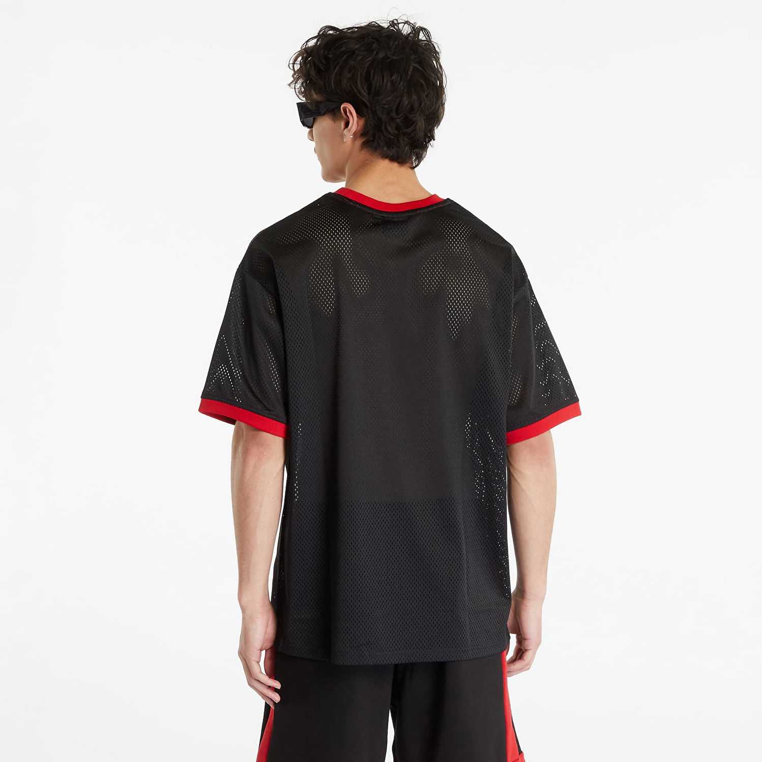 T-shirt New Era Chicago Bulls NBA Team Logo Mesh Oversized T-Shirt Sort | 60357112, 1
