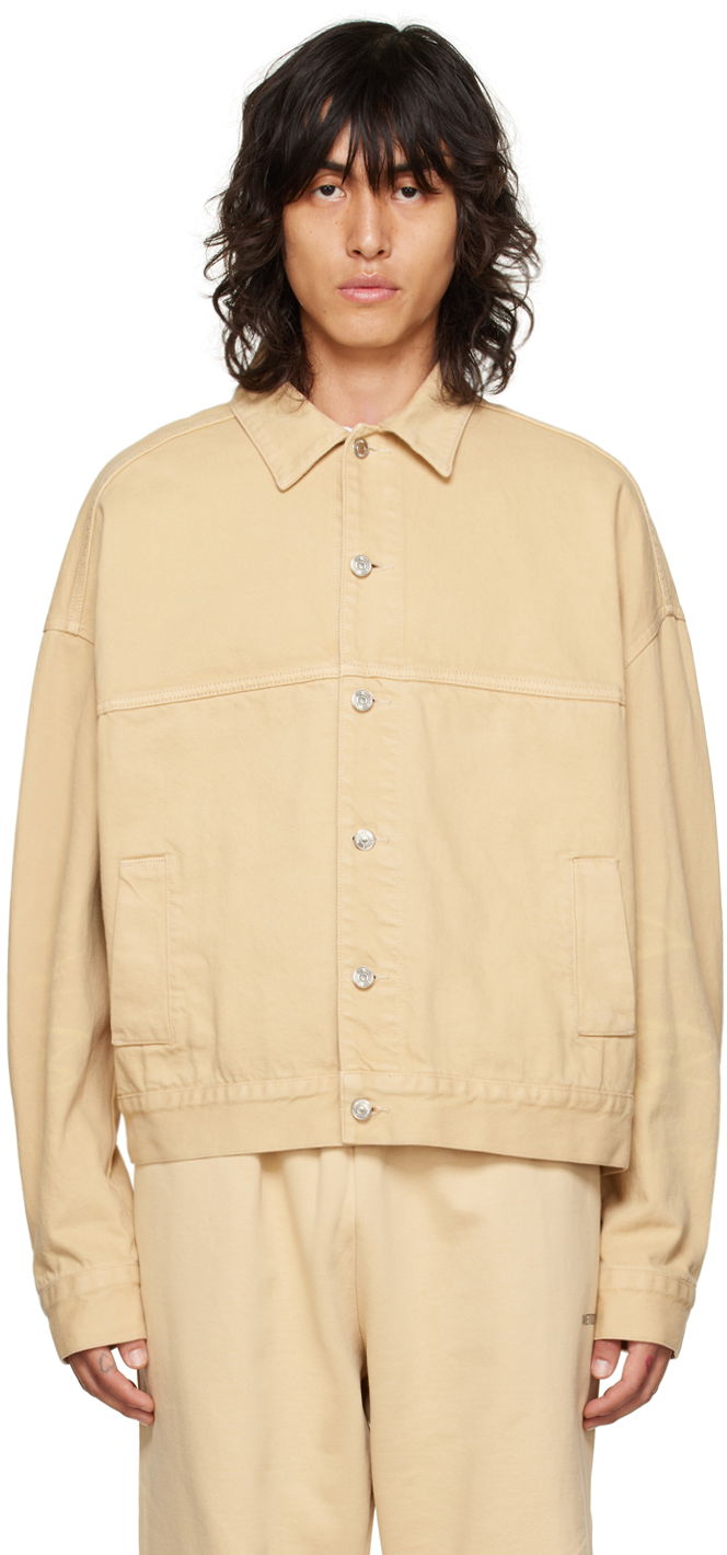 Jakke We11done We11done Trucker Denim Jacket Beige | WD-DJ3-22-376-U-BG