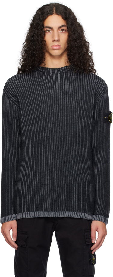Sweater Stone Island Vanisé Full Rib RWS Wool Sweater by Stone Island Sort | 8115532C1, 0