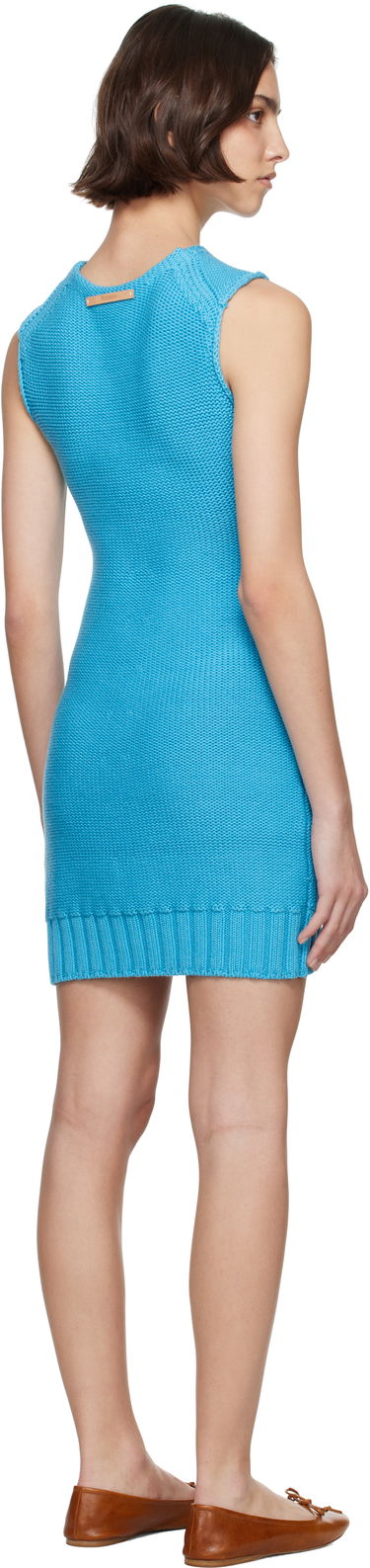 Kjole JW Anderson JW Anderson Knitted Shift Minidress Blå | KW1378-YN0436, 2